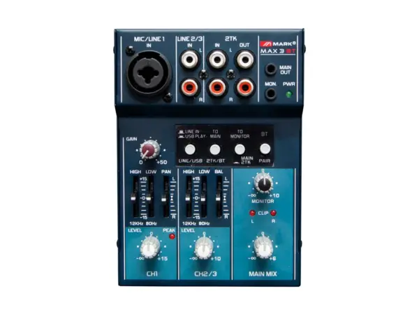 MAX3-BT_20181203110150 Mark mezclador de 2 Canales. Bluetooth®